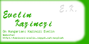 evelin kazinczi business card